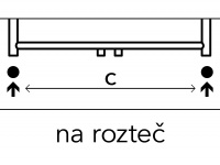 na rozteč