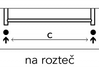 na rozteč
